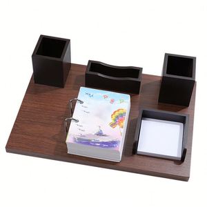 Calendario de Escritorio de Madera Ecológico para el Día del Padre 2026, Organizador de Escritorio, Portaplumas, Soporte para Teléfono, Soporte para Bloc de Notas, Porta Tarjetas - Product Image 4