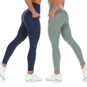 Mallas deportivas de compresión de algodón con estampado de reciclado logotipo personalizado para mujer - Product Image 1