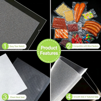 Sacs sous vide à texture épaissie, sacs de conservation en plastique, sacs de compression alimentaire et sacs hermétiques