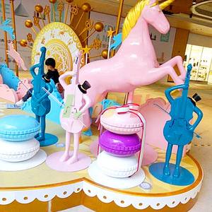 Escultura de unicornio de fibra de vidrio, figura decorativa personalizada para montar en el suelo, diseño contemporáneo para tiendas de té con leche - Product Image 3