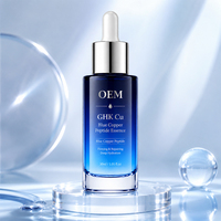 Sérum Visage au Cuivre Peptidique GHK-Cu Anti-Âge, Anti-Rides, Réparateur de Ridules, Hydratant et Repulpant, Logo Personnalisé
