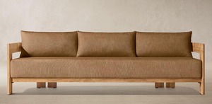 Custom Modern Teak Outdoor Sofa <b>Set</b> with Cushions Contemporary Garden Furniture Durable <b>Wooden</b> <b>Patio</b> Conversation <b>Set</b> - Product Image 5