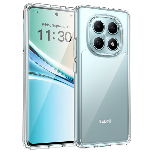 Shockproof Clear Hard PC Case For Redmi Note 15 4/5G PC TPU 2IN1 Mobile Phone Case