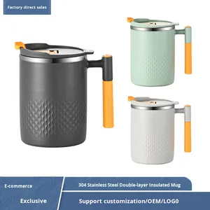 Coperchio Anti-scottatura a doppio strato monouso di Design moderno 304 acciaio inossidabile 350ml sottovuoto caffè/latte tazza ufficio - Product Image 3