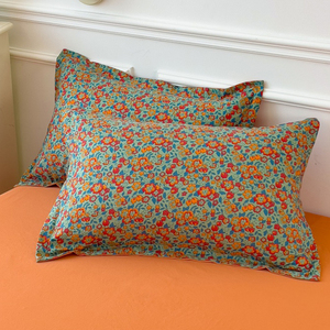 Floral Duvet Cover Set Washed Cotton Breathable <b>Bedding</b> Three Or Four Piece Home Use Skin Friendly All Seasons - Product Image 5