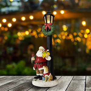 <span class=keywords><strong>Farola</strong></span> <span class=keywords><strong>de</strong></span> <span class=keywords><strong>Navidad</strong></span> <span class=keywords><strong>de</strong></span> Resina con Diseño <span class=keywords><strong>de</strong></span> Santa Claus, con Brillantina y Luces LED - Product Image 3