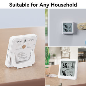 Hộ gia đình nhiệt kế trong nhà ẩm kế ± <span class=keywords><strong>1</strong></span> ℃ nhiệt kế màn hình độ ẩm mét từ kỹ thuật số thermohygrometer - Product Image 2