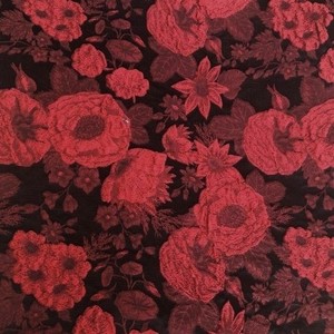 <span class=keywords><strong>Tela</strong></span> Brocada con Flores Rojas y Negras, <span class=keywords><strong>Tela</strong></span> Bordada con <span class=keywords><strong>Pintura</strong></span> al Óleo, <span class=keywords><strong>Tela</strong></span> Jacquard 100% Poliéster <span class=keywords><strong>para</strong></span> Vestidos de Mujer, <span class=keywords><strong>Tela</strong></span> de Diseñador - Product Image 5