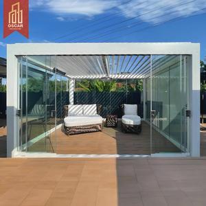 Pergola de porte d'entrée standard européenne pour patio extérieur et balcon, avec écran d'intimité et résistance aux intempéries - Product Image 1