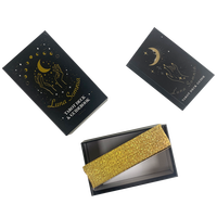 Jeu de tarot personnalisé 78 bords dorés Cartes de tarot en papier pour débutants avec guide pour les fêtes et les jeux