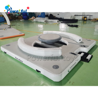 Tente flottante gonflable et pont flottant avec île flottante et auvent 3x3m en PVC pour usage commercial et domestique – Offre spéciale