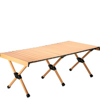 Faltbarer Aluminium-Legierungstisch für den Außenbereich, Ideal für Straßenverkauf, Grillpartys und Picknicks, Tragbares Egg-Roll-Design