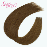 Superbe Cheveux Humains Double Drawn Genius Butterfly Weft # 6 mèches brunes moyennes de 28 pouces pour salons de beauté, vente en gros
