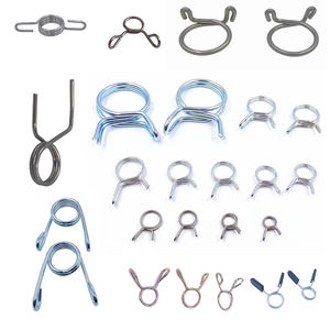 Colliers de serrage à ressort <span class=keywords><strong>double</strong></span> fil en acier galvanisé sur mesure pour tubes, clips de fixation pour conduites de carburant, air, gaz, hydrauliques, et tubes de vide en silicone - Product Image 1