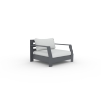 Ensemble de canapés d'extérieur modernes, structure en aluminium, mobilier de patio, ensemble de salon 3 pièces avec table basse pour jardin, villa, hôtel, complexe hôtelier