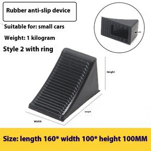 車用滑り止めトライアングルウッドラバーストッパー縁石駐車縁石ホイールホイールストッパースロープパッドホイールチョック - Product Image 6