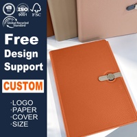 Carnet de notes A5 en cuir PU pour fournitures de bureau, avec bouton métallique, faible MOQ, logo personnalisé, organiseur, classeur à 6 anneaux, vente en gros