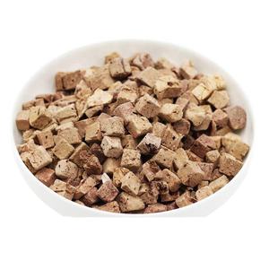 מזון לחיות מחמד מיובש בהקפאה OEM ODM, חזה עוף מקורי חתוך לפסים, נתחי בקר, טונה, סלמון, גרגירים, קוביות ברווז, לחתולים וכלבים - Product Image 2