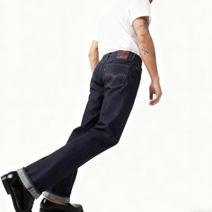 Jeans de marque <span class=keywords><strong>501</strong></span> Style japonais personnalisé Denim <span class=keywords><strong>blanc</strong></span> 14oz Jeans 14oz Denim selvedge Pantalon à jambe droite pour <span class=keywords><strong>homme</strong></span> avec logo - Product Image 3