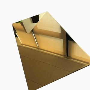 แผ่นสีทอง 8K ตกแต่งผนัง 3 มิติ กระจกสีทอง 201 202 304 316 430 แผ่นสแตนเลสสีทองตกแต่ง - Product Image 2