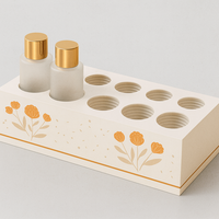 Supports d'affichage pour huiles essentielles en carton recyclable personnalisés, organisateur de cosmétiques et de parfums, porte-flacons d'huile, double couche, aromathérapie