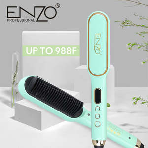 Điện Sưởi Ấm Nhanh Chống-Bỏng Màn Hình LCD Ion Tóc Ép Tóc Phẳng Sắt Tóc Hot Lược Cho Phụ Nữ RV Sử Dụng Kiểu Tóc Công Cụ - Product Image 3