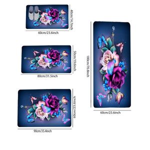 לוגו מותג יוקרתי 3pcs חדר אמבטיה סופג שטיחים אמבטיה ללא החלקה שטיחים עם כיור ומחצלות רצפה מעצב קולקציה - Product Image 6