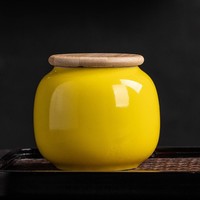 Pot en porcelaine Zen esthétique : Mini boîte à thé en céramique hermétique avec couvercle en bambou pour épices de cuisine, café et thé en vrac