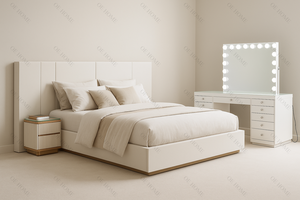 Modern Style Solid Wood 4-Piece Twin Bedroom Set White Finish Storage <b>Bed</b> Dresser Mirror Nightstand Bedroom Furniture - Product Image 5