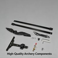 Arc à poulies en bois pour l'extérieur avec branches en fibre de verre de 40 lb, viseur réglable, équipement de tir à l'arc portable et détachable