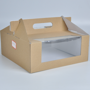 Tùy chỉnh dùng một lần Kraft lấy đi hộp giấy xử lý cho bánh sinh nhật bao bì cho Sushi đường khoai tây chiên UV lớp phủ bao gồm - Product Image 5