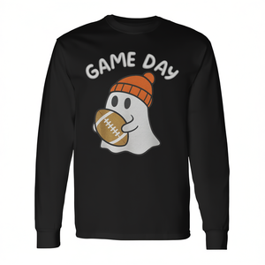 T-shirt à manches longues Football Game Day Ghost, tenue d'Halloween, vêtements de fête en famille - Product Image 2