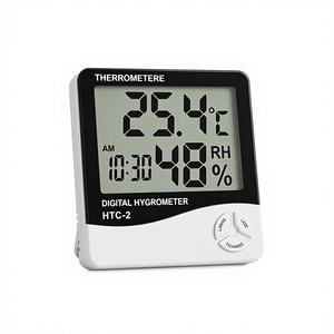 倉庫用温湿度計 HTC-2 デジタルデュアル温度外部プローブ 最大最小メモリ 防水 LCD ディスプレイ -10~+50 - Product Image 1