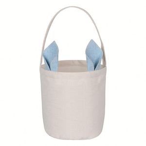 Cesta de Lino Nueva para Conejitos, Bolsa de Regalo para Niños, Cestas de Pascua Sublimables - Product Image 2