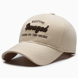 Casquette de baseball brodée multicolore KEEP THE SWAYED, casquette de papa réglable en coton à bord incurvé pour hommes et femmes - Product Image 1