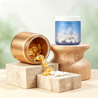 Pot en verre dépoli de 180 ml avec couvercle blanc, conteneur vide premium de 8 oz pour capsules, vitamines, soins de la peau et compléments alimentaires