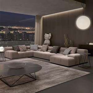 تصاميم إضافية للأثاث المنزلي الفاخر والمريح، تشكيلة مخصصة من الأقمشة المخملية للاسترخاء، أريكة غرفة المعيشة - Product Image 4