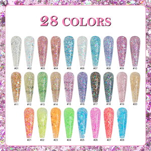 1kg Venta al por mayor Sparkle <span class=keywords><strong>Gel</strong></span> acrílico <span class=keywords><strong>Precio</strong></span> de fábrica Oem/ODM 28 colores Poly Nail <span class=keywords><strong>Gel</strong></span> - Product Image 6