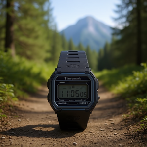 Montre numérique rectangulaire Timemark avec bracelet en caoutchouc, montre de sport pour homme, résistante à l'eau 10M, utilisation en extérieur - Product Image 3