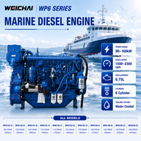 Moteur diesel marin SCDC Weichai série WP6 à couple élevé pour la propulsion des bateaux de pêche côtière et des ferries de passagers
