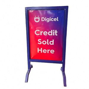 Outdoor Double-Sided Printed Metal Curb Signs with Steel <b>Frame</b> - Product Image 5