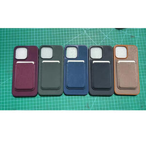 Prix de gros étui de téléphone en cuir pu avec sac pour carte d'identité et boîtier de téléphone pour iphone 12 13 14 pro max ou Samsung A12 A24 S21 - Product Image 5