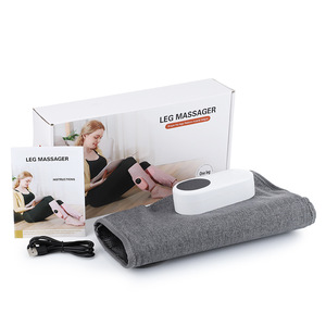 Masseur de jambes à compression d'air 3 niveaux 50°C avec thérapie thermique, enveloppes amincissantes, massage du genou, récupération, tissu en lin, USB - Product Image 2