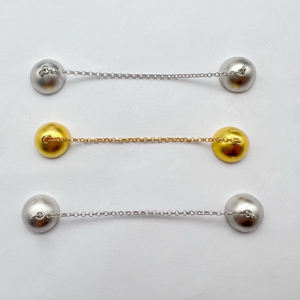 Chiusura chiusura di sicurezza chiusure di sicurezza in argento sterling placcato oro 18 carati catena di grano in argento <span class=keywords><strong>con</strong></span> chiusura magnetica per gioielli rotondi <span class=keywords><strong>con</strong></span> <span class=keywords><strong>magnete</strong></span> - Product Image 4