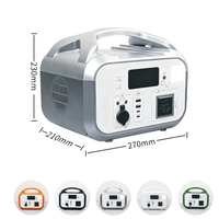 Station d'alimentation portable 600W, alimentation portable UPS 300W, station d'alimentation à batterie lithium, mini générateur solaire, batterie solaire