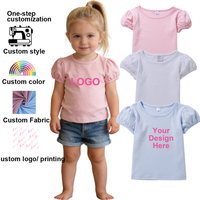 Nouveau design 2026 T-shirt à manches courtes pour enfants, T-shirt en coton pour filles avec velcro, T-shirt Poupée de conte de fées, Tee-shirt Magique Transformable