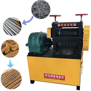 waste steel pipe straightening machine for rust removal and painting machine