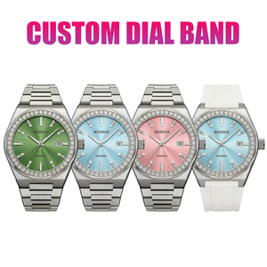 นาฬิกาข้อมือ OEM สไตล์ฮิปฮอป หน้าปัดแบบสี่เหลี่ยม ขายส่ง แฟชั่น กันน้ำ เรืองแสง ตัวเลขแบบอาหรับ หรูหรา ประดับเพชร VVS สายสแตนเลส - Product Image 2