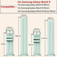 Bracelet d'origine pour Samsung Galaxy Watch 9 8, bracelet en silicone sport sans espaces, 44 mm 40 mm, Correa Galaxy Watch8 8 Classic