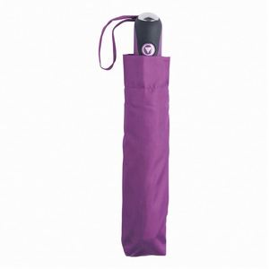Parapluie semi-automatique compact et pliable en pongé classique lavande chaud avec bouton-poussoir, protection contre la pluie, idéal pour les cadeaux d'affaires, anti-UV - Product Image 2